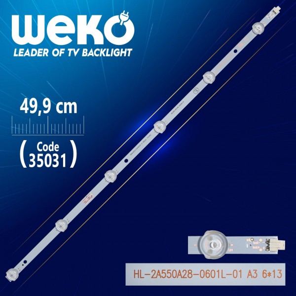 HL-2A550A28-0601L-01 A3 6*13 - 8D2A-550A-280610 - 49.9 CM 6 LEDLİ - (WK-813) HL-2A550A28-0601L-01 A3 6*13 - 8D2A-550A-280610 - 49.9 CM 6 LEDLİ - (WK-813)