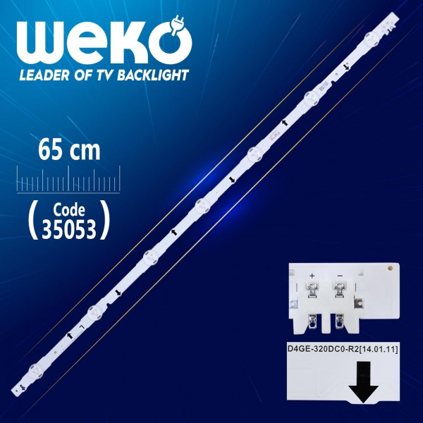 D4GE-320DC0-R2 -(R3)- 7 LEDLİ 65 CM - (WK-406) D4GE-320DC0-R2 -(R3)- 7 LEDLİ 65 CM - (WK-406)