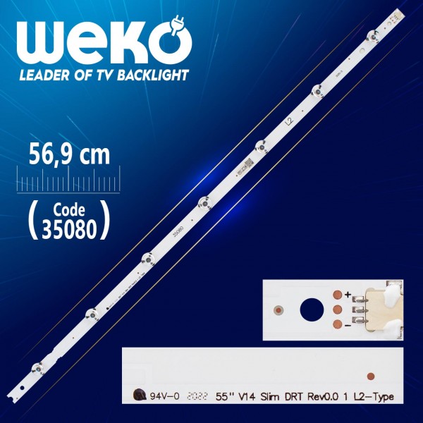 55 V14 SLİM DRT REV0.0 1 L2-TYPE - 6916L 1741A - 56.9 CM 7 LEDLİ - (WK-468) 55 V14 SLİM DRT REV0.0 1 L2-TYPE - 6916L 1741A - 56.9 CM 7 LEDLİ - (WK-468)