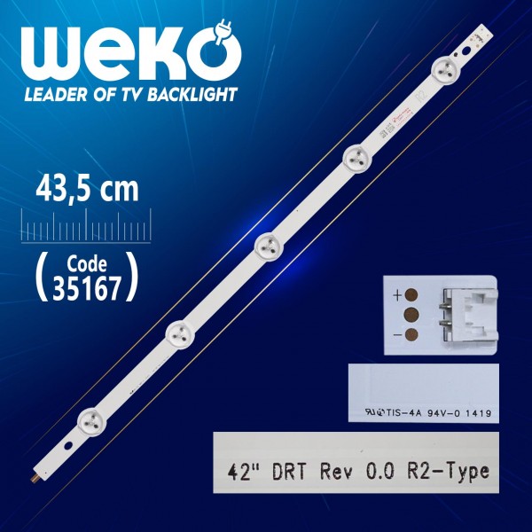 42 DRT REV 0.0 R2-TYPE - 43.5 CM 5 LEDLİ - (WK-873)