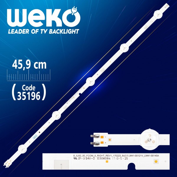 46-3535LED-72EA-L - D1GE-460SCA-R4 - 45.9 CM 6 LEDLİ - (WK-496) 46-3535LED-72EA-L - D1GE-460SCA-R4 - 45.9 CM 6 LEDLİ - (WK-496)