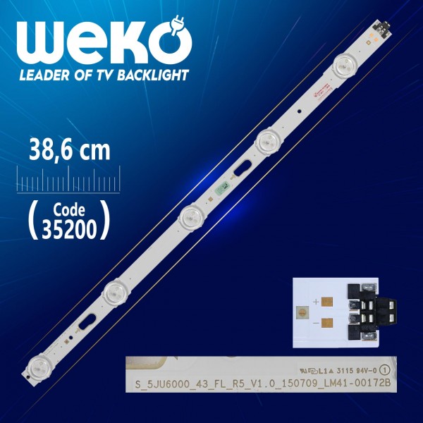 S_5JU6000_43_FL_R5_V1.0_150709_LM41-00172B - 38.6 CM 5 LEDLİ - (WK-881) S_5JU6000_43_FL_R5_V1.0_150709_LM41-00172B - 38.6 CM 5 LEDLİ - (WK-881)