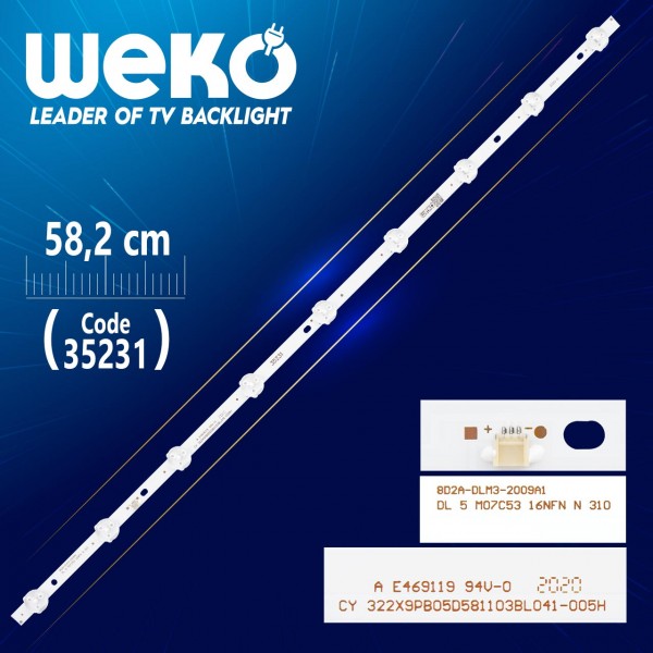 CY 32 2X9 PB08D581103BL041-005H - 8D2A-DLM3-2009A1 58.2 CM 9 LEDLİ - (WK-899) CY 32 2X9 PB08D581103BL041-005H - 8D2A-DLM3-2009A1 58.2 CM 9 LEDLİ - (WK-899)