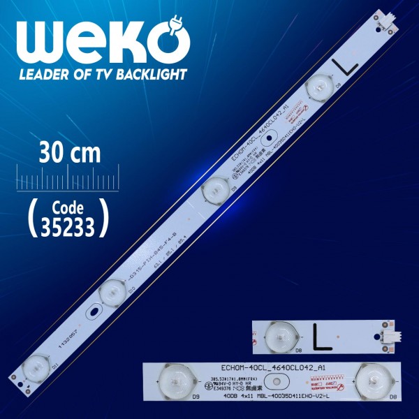 40DB 4X11 MBL-40035D411EH0-V2-L - ECHOM-40CL_4640CL042_A1 - L TYPE - 30 CM 4 LEDLİ - (WK-900) 40DB 4X11 MBL-40035D411EH0-V2-L - ECHOM-40CL_4640CL042_A1 - L TYPE - 30 CM 4 LEDLİ - (WK-900)