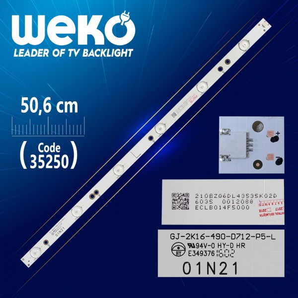 GJ-2K16-490-D712-P5-L - 01N21 - 50.6 CM 6 LEDLİ - (WK-907) GJ-2K16-490-D712-P5-L - 01N21 - 50.6 CM 6 LEDLİ - (WK-907)