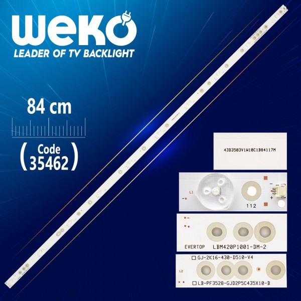 GJ-2K16-430-D510-V4 - 11800865-A0 - 84 CM 10 LEDLİ - (WK-500) GJ-2K16-430-D510-V4 - 11800865-A0 - 84 CM 10 LEDLİ - (WK-500)