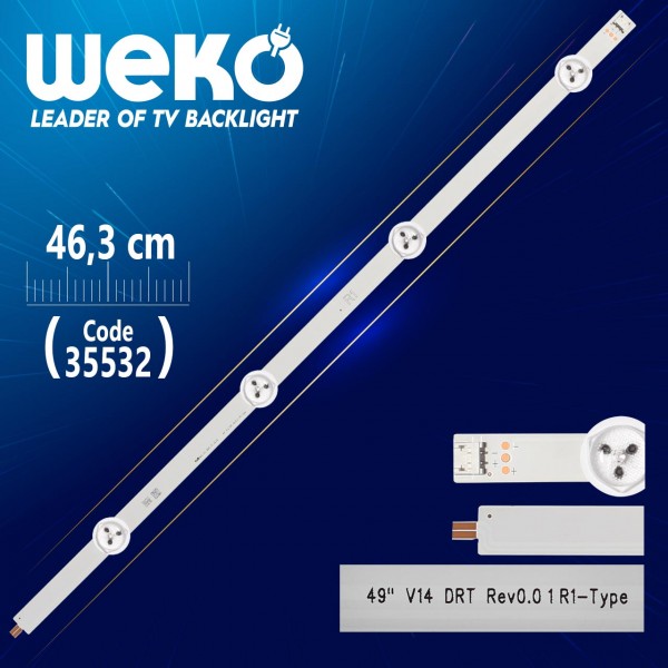 49 V14 DRT REV0.0 1 R1-TYPE - 46.3 CM 4 LEDLİ - (WK-1065) 49 V14 DRT REV0.0 1 R1-TYPE - 46.3 CM 4 LEDLİ - (WK-1065)