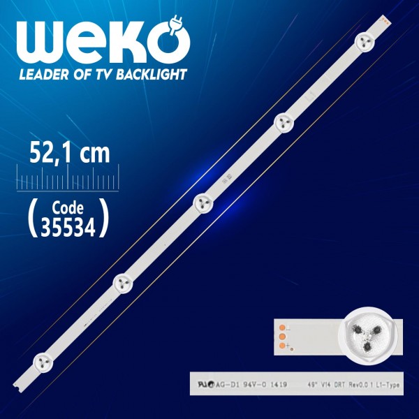 49 V14 DRT REV0.0 1 L1-TYPE - 52.1 CM 5 LEDLİ - (WK-1067) 49 V14 DRT REV0.0 1 L1-TYPE - 52.1 CM 5 LEDLİ - (WK-1067)
