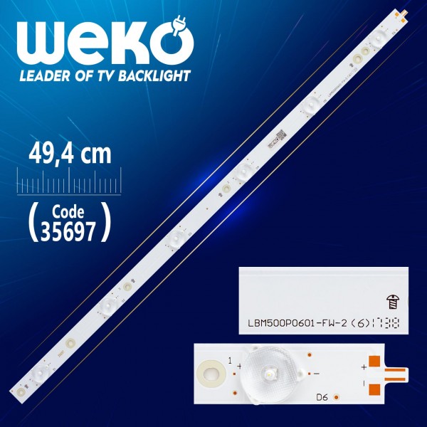 LB50085 V0_00 LBM500P0601-FW-2 - 49.2 CM 6 LEDLİ - (WK-1173) LB50085 V0_00 LBM500P0601-FW-2 - 49.2 CM 6 LEDLİ - (WK-1173)