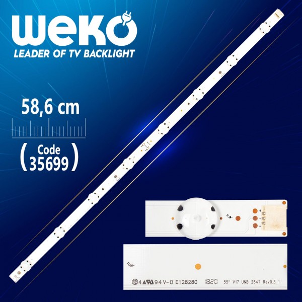 55 V17 UNB 2647 REV0.3 1 - L1 TYPE - 58.6 CM 8 LEDLİ - (WK-1175) 55 V17 UNB 2647 REV0.3 1 - L1 TYPE - 58.6 CM 8 LEDLİ - (WK-1175)