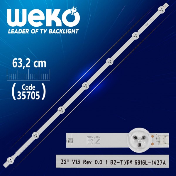 32 V13 REV 0.0 1 B2-TYPE 6916L-1437A - 63.2 CM 7 LEDLİ - (WK-1180) 32 V13 REV 0.0 1 B2-TYPE 6916L-1437A - 63.2 CM 7 LEDLİ - (WK-1180)