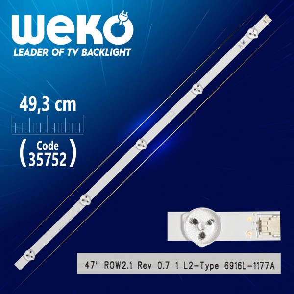 47 ROW2.1 REV0.7 1 L2-TYPE 6916L-1177A/6916L-1362A - 49.3 CM 5 LEDLİ - (WK-1221) 47 ROW2.1 REV0.7 1 L2-TYPE 6916L-1177A/6916L-1362A - 49.3 CM 5 LEDLİ - (WK-1221)