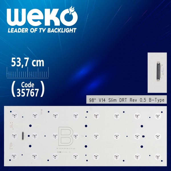 98 V14 SLİM DRT REV 0.5 B-TYPE - 53.7 CM 24 LEDLİ - (WK-1235) 98 V14 SLİM DRT REV 0.5 B-TYPE - 53.7 CM 24 LEDLİ - (WK-1235)