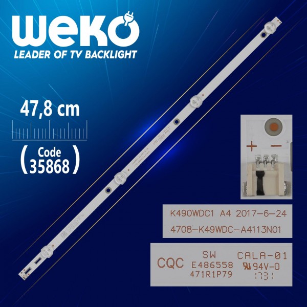 K490WDC1 A4 - 4708-K49WDC-A4113N01 - 47.8 CM 4 LEDLİ - (WK-1330) K490WDC1 A4 - 4708-K49WDC-A4113N01 - 47.8 CM 4 LEDLİ - (WK-1330)