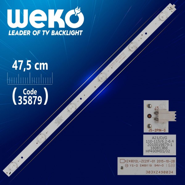XZ49D12L-ZC21F-01 - 303XZ490034 - 6 LEDLİ 47.5 CM - (WK-1341) XZ49D12L-ZC21F-01 - 303XZ490034 - 6 LEDLİ 47.5 CM - (WK-1341)