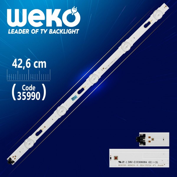 MU6100 49İNCH-R-5EA 170724-4*1 ANODE - 5 LEDLİ 42.6 CM MU6100 49İNCH-R-5EA 170724-4*1 ANODE - 5 LEDLİ 42.6 CM
