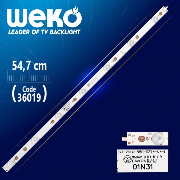 GJ-2K16-550-D714-V4-L - 01N31 - 7 LEDLİ 54.7 CM GJ-2K16-550-D714-V4-L - 01N31 - 7 LEDLİ 54.7 CM