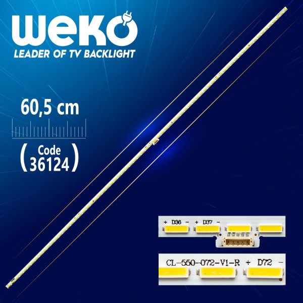 CL-550-072-V1-R 11800822-A0 72 LEDLİ 60.5 CM CL-550-072-V1-R 11800822-A0 72 LEDLİ 60.5 CM