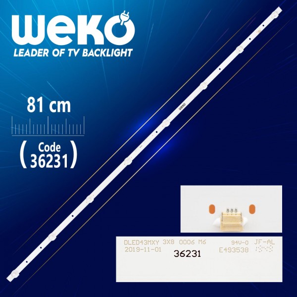 DLED43MXY 3X8 0006 M6 8 LEDLİ 81 CM DLED43MXY 3X8 0006 M6 8 LEDLİ 81 CM