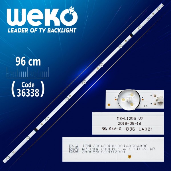 MS-L1255 V7 - HL-00500A30-0901S-04 - 96 CM 9 LEDLİ MS-L1255 V7 - HL-00500A30-0901S-04 - 96 CM 9 LEDLİ