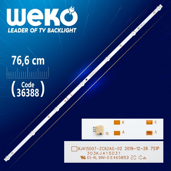 KJ415D07-ZC62AG-02 303KJ415031 7S1P 7 LEDLİ 76.6 CM KJ415D07-ZC62AG-02 303KJ415031 7S1P 7 LEDLİ 76.6 CM