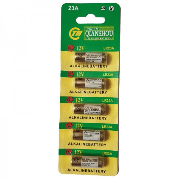 POWERMASTER QIANSHOU LR23A 12 VOLT KALIN 23A ALARM PİLİ (5Lİ PAKET)