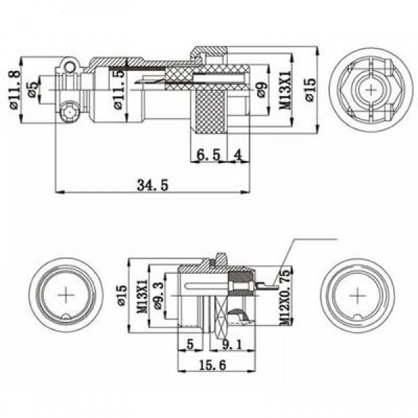 Magicvoice MV-29494 Dişi 4 Pinli Mini Mayk Fiş