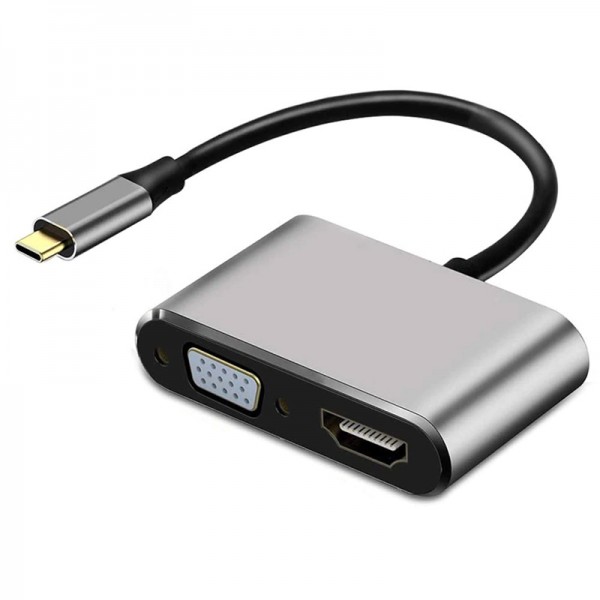 POWERMASTER PM-4026 USB TYPE-C TO HDMI-VGA-USB-TYPE C 4IN1 ADAPTÖR POWERMASTER PM-4026 USB TYPE-C TO HDMI-VGA-USB-TYPE C 4IN1 ADAPTÖR