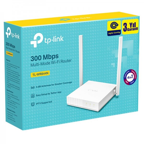 TP-LINK TL-WR844N 300MBPS 5DBI MULTI-MODE WIFI ROUTER (AGILE CONFIG) TP-LINK TL-WR844N 300MBPS 5DBI MULTI-MODE WIFI ROUTER (AGILE CONFIG)