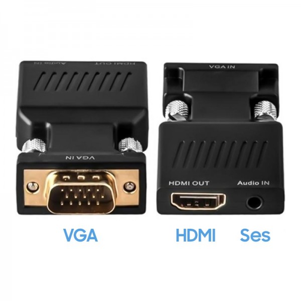 POWERMASTER PM-4276 AUDIO ÇIKIŞLI VGA TO HDMI ÇEVİRİCİ ADAPTÖR 1080HD POWERMASTER PM-4276 AUDIO ÇIKIŞLI VGA TO HDMI ÇEVİRİCİ ADAPTÖR 1080HD