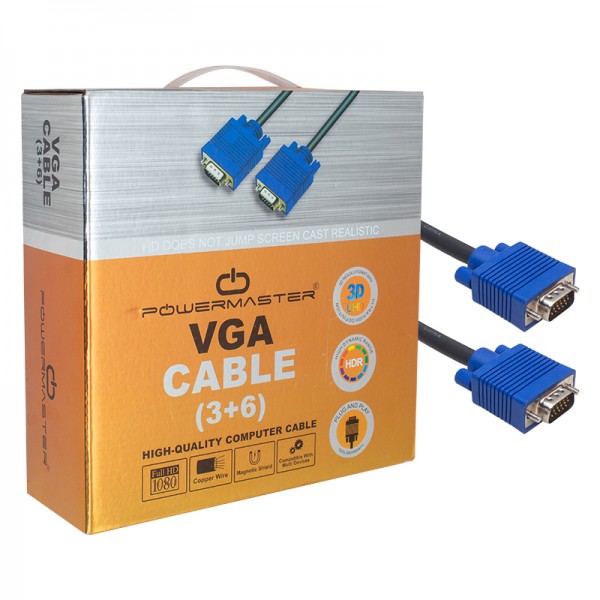 POWERMASTER 15 PİN 3+6 ERKEK/ERKEK 20 METRE KUTULU VGA KABLO POWERMASTER 15 PİN 3+6 ERKEK/ERKEK 20 METRE KUTULU VGA KABLO