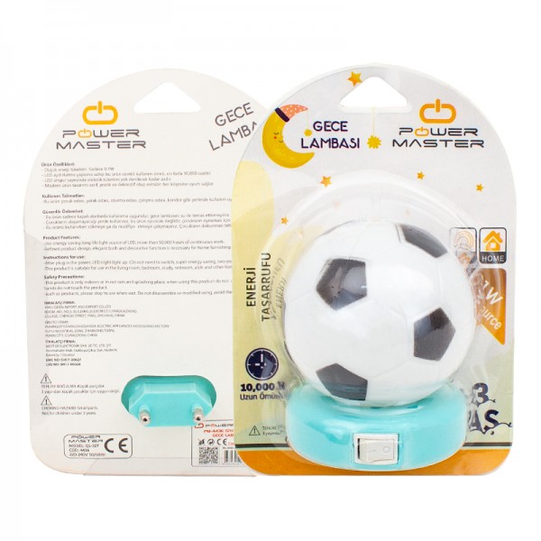 POWERMASTER PM-4436 SİYAH/BEYAZ TOP GECE LAMBASI POWERMASTER PM-4436 SİYAH/BEYAZ TOP GECE LAMBASI