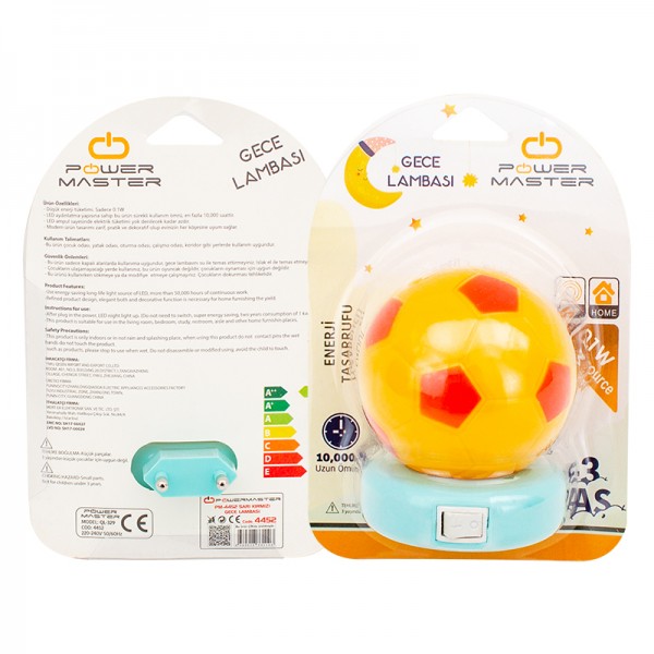 POWERMASTER PM-4452 SARI/KIRMIZI GECE LAMBASI POWERMASTER PM-4452 SARI/KIRMIZI GECE LAMBASI