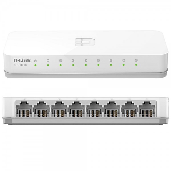 D-LINK DES-1008C 8 PORT 10/100 MBPS ETHERNET SWITCH D-LINK DES-1008C 8 PORT 10/100 MBPS ETHERNET SWITCH