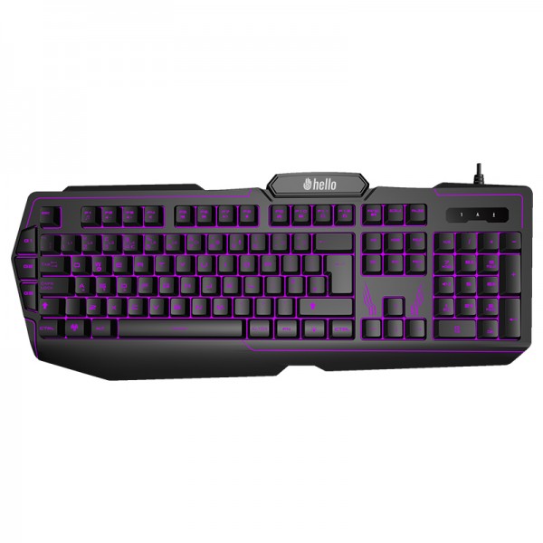 HELLO HL-4618 3 MAKRO TUŞLU 3 RENK IŞIKLI KABLOLU GAMING OYUNCU KLAVYE HELLO HL-4618 3 MAKRO TUŞLU 3 RENK IŞIKLI KABLOLU GAMING OYUNCU KLAVYE