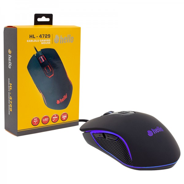 HELLO HL-4729 KABLOLU GAMING MOUSE HELLO HL-4729 KABLOLU GAMING MOUSE