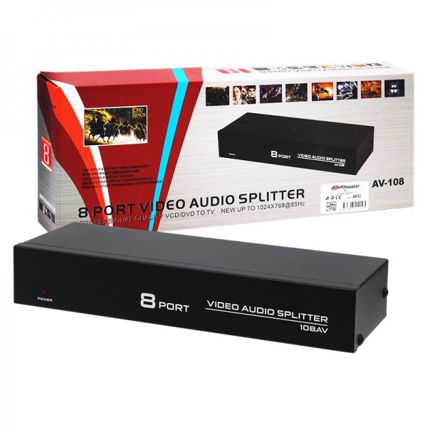 POWERMASTER PM-4832 8 PORT VIDEO AUDIO DAĞITICI (1024X768-85HZ)