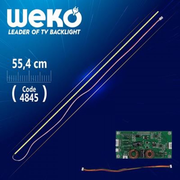 50'' Universal E-Led 63 Ledli (7020) 554mm 360-450ma 63-66v Çift Led+Sürücü+Kablo Takım (Wk-1371)
