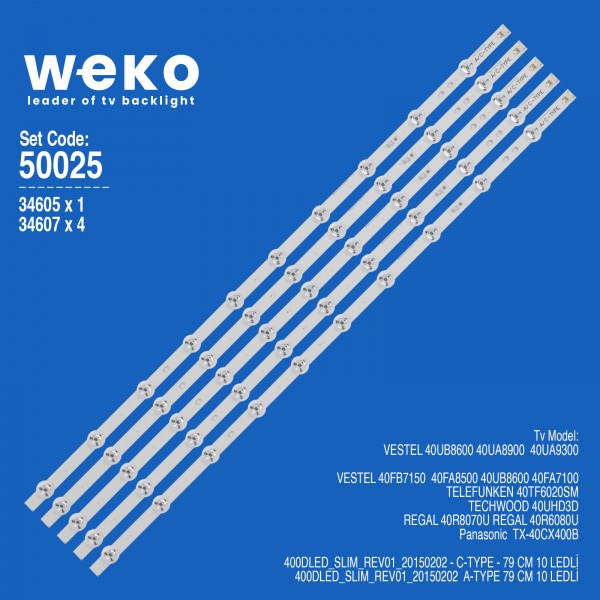WKSET-5025 34605X1 34607X4 400DLED_SLIM_REV01_20150202 5 ADET LED BAR WKSET-5025 34605X1 34607X4 400DLED_SLIM_REV01_20150202 5 ADET LED BAR