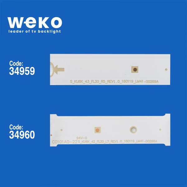 WKSET-5083 34959X4 34960X4 S_KU6K_43_FL30 8 ADET LED BAR