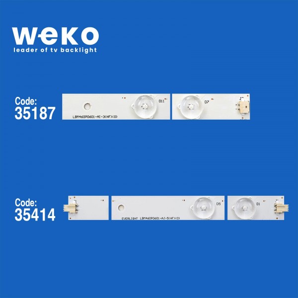 WKSET-5140 35187X6 35414X6 EVERLIGHT LBM460P0601 12 ADET LED BAR