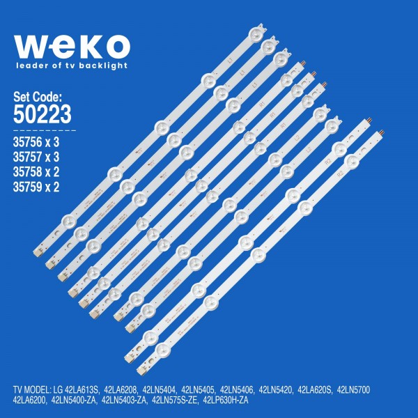 WKSET-5223 35756X3 35757X3 35758X2 35759X2 42 ROW2.1 REV 0.6 10 ADET LED BAR WKSET-5223 35756X3 35757X3 35758X2 35759X2 42 ROW2.1 REV 0.6 10 ADET LED BAR
