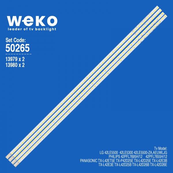WKSET-5265 13979X2 13980X2 42 V5 EDGE FHD REV 0.1 4 ADET LED BAR (57LED) WKSET-5265 13979X2 13980X2 42 V5 EDGE FHD REV 0.1 4 ADET LED BAR (57LED)