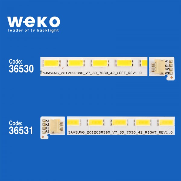 WKSET-5446 36530X1 36531X1 SEL390V7-S04A-X1 2 ADET LED BAR (48LED)