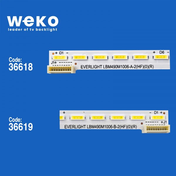 WKSET-5831 36618X1 36619X1 EVERLIGHT LBM490M1006-A-B 2 ADET LED BAR (60LED)