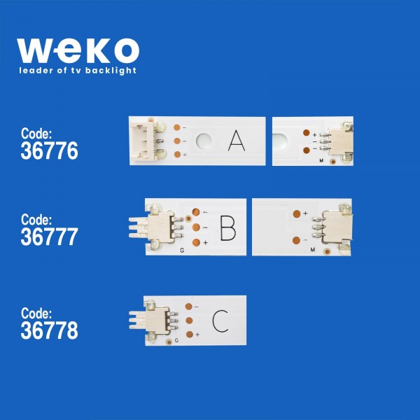 WKSET-5977 36776X8 36777X8 36778X8 DIRECT 3.0_70INCH_A/B/C 24 ADET LED BAR