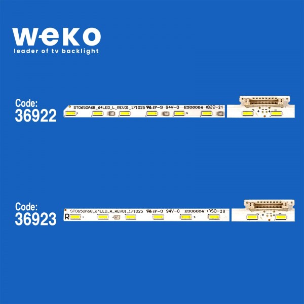 WKSET-6216 36922X1 36923X1 ST0650A68_64LED_L/R_REV01_171025 2 ADET LED BAR (64LED)