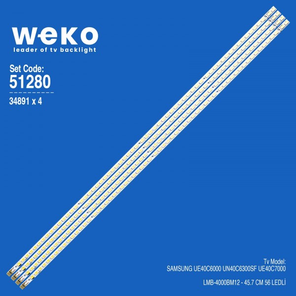 WKSET-6280 34891X4 LMB-4000BM12  4 ADET LED BAR