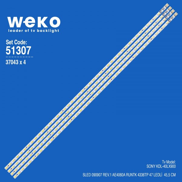 WKSET-6307 37043X4 SLED 090907 REV.1 AE4060A RUNTK 4336TP  4 ADET LED BAR