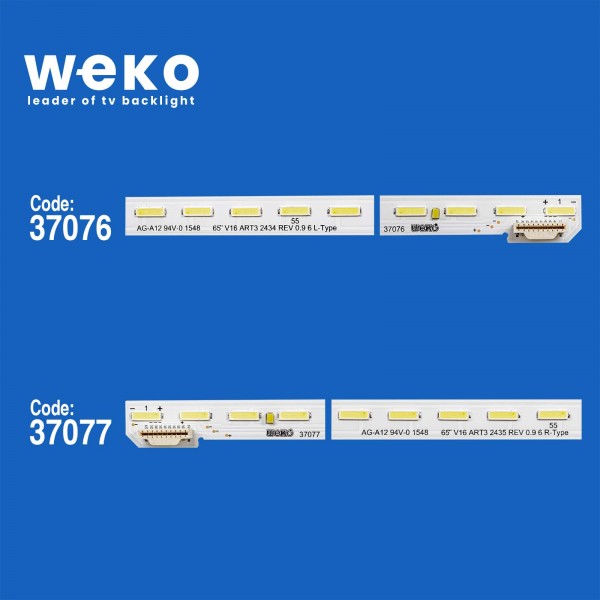 WKSET-6342 37076X1 37077X1 65 V16 ART3 2435/4 REV 0,9 6 L/R-TYPE 2 ADET LED BAR